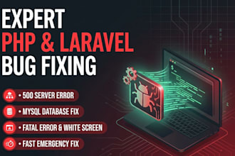 fix PHP bug, laravel error, and mysql database issue