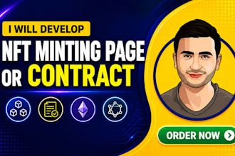 develop an nft contract and minting website