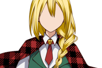 draw anime hair design for your nft and game