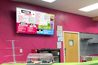 create digital menu, restaurant menu design, tv menu