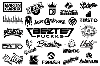 do dj ,hip hop, music, band, title logo or any business