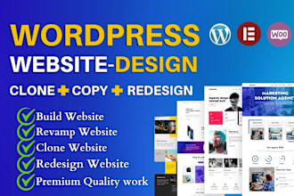 design,redesign,clone,copy,rebuild,revamp,duplicate modern wordpress website