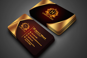 do professional modern luxury business card and  logo design for you