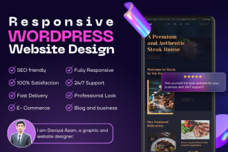 design, rebuild or customize responsive wordpress website