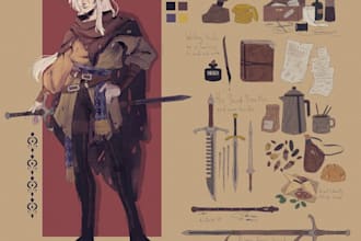 draw your original character from dnd or other rpgs