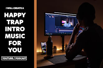 create a happy trap intro music for your channel