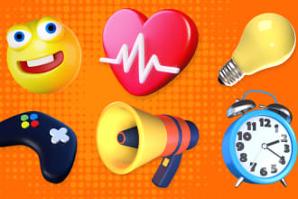 design awesome 3d icons, clip art, and illustrations