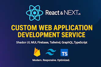 develop your web application using reactjs nextjs shadcn UI mui and firebase