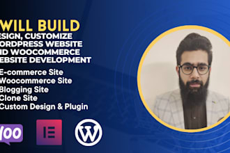 build, design, customize wordpress website and woocommerce website development