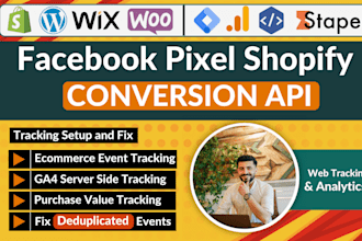 setup meta facebook pixel shopify, conversion API, wordpress via GTM, ga4