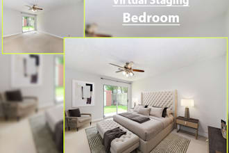 do virtual staging, virtual furniture of your listing