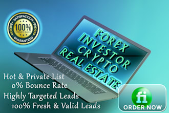 provide hot fresh forex lead investor crypto lead generation