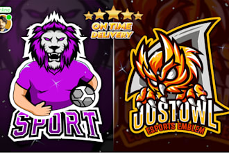 design gaming mascot logo, banner, for twitch, esport team, youtube