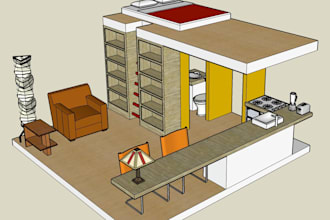 make a 3d model design with SketchUp