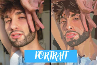 draw cute portrait, couple or family portrait in my style