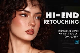 do beauty photo retouching and skin edit in photoshop
