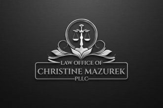 do modern attorney, legal and law firm logo