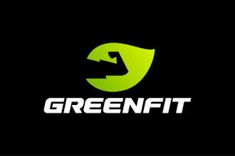 modern monogram gym, fitness, wellness logo