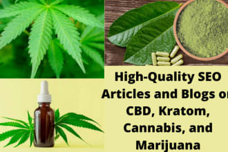 write SEO optimized cbd, kratom, cannabis, marijuana blogs and articles