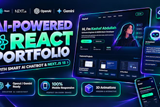 build modern react nextjs portfolio with ai integration