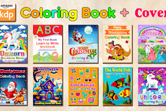 create a custom coloring book for amazon KDP low content book project