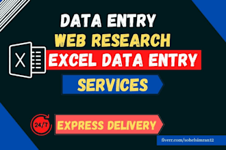 do fast data entry, web research, copy paste