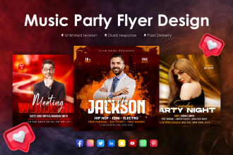 do party dj, concert, night club, event party flyers design