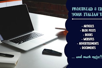 proofread and edit your italian text