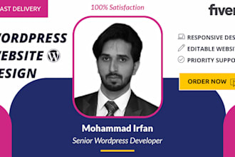 do custom website design and development using wordpress cms