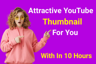 design attractive youtube thumbnail within 08 hours