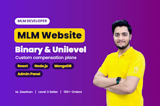 develop custom MLM website blockchain unilevel binary MLM