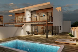 do a 3d model architectural house design bim in revit