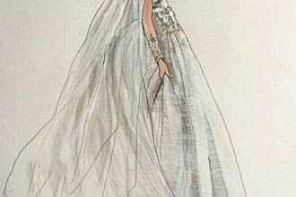 paint fashion illustration, sketch in modern style