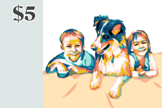 draw your favorite pet or human in wpap pop art style
