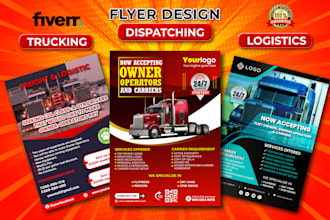 do dispatch flyer, trucking, logistics, freight broker, towing service flyer