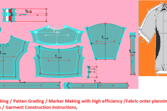 make sewing patterns, pattern grading with perfect fitting,