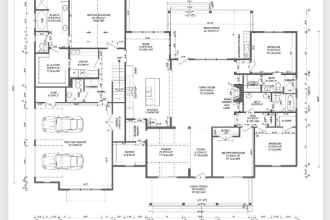 design detailed 2d and 3d plan using cad and revit