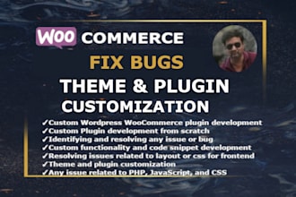 do plugin, theme customization, fix bug for woocommerce