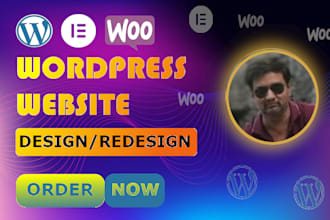 design redesign wordpress website, design and development