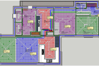 do radiant floor heating system  using uponor loopcad