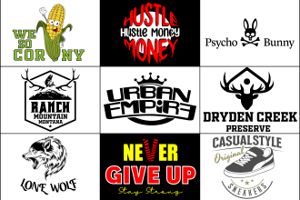 make amazing urban streetwear logo or clothing brand design