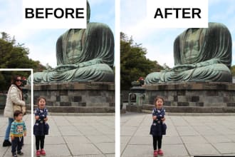 remove background people and objects from photos