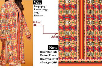 illustrate textile pattern and design for fabric print