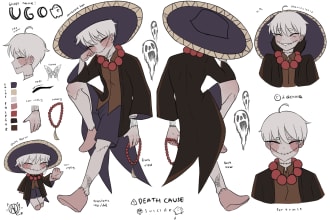 make character sheet design in anime style
