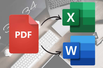 retype or convert scanned pdf to word and excel