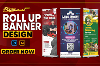 design roll up banner, retractable banner, pull up banner in 24 hours