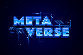 make custom text with metaverse futuristic sci fi tech style