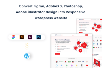 covert your UI designs into responsive wordpress website