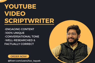 be your youtube video script writer for your cash cow channel