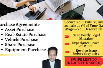 draft purchase agreement for property, asset, vehicle and equipment